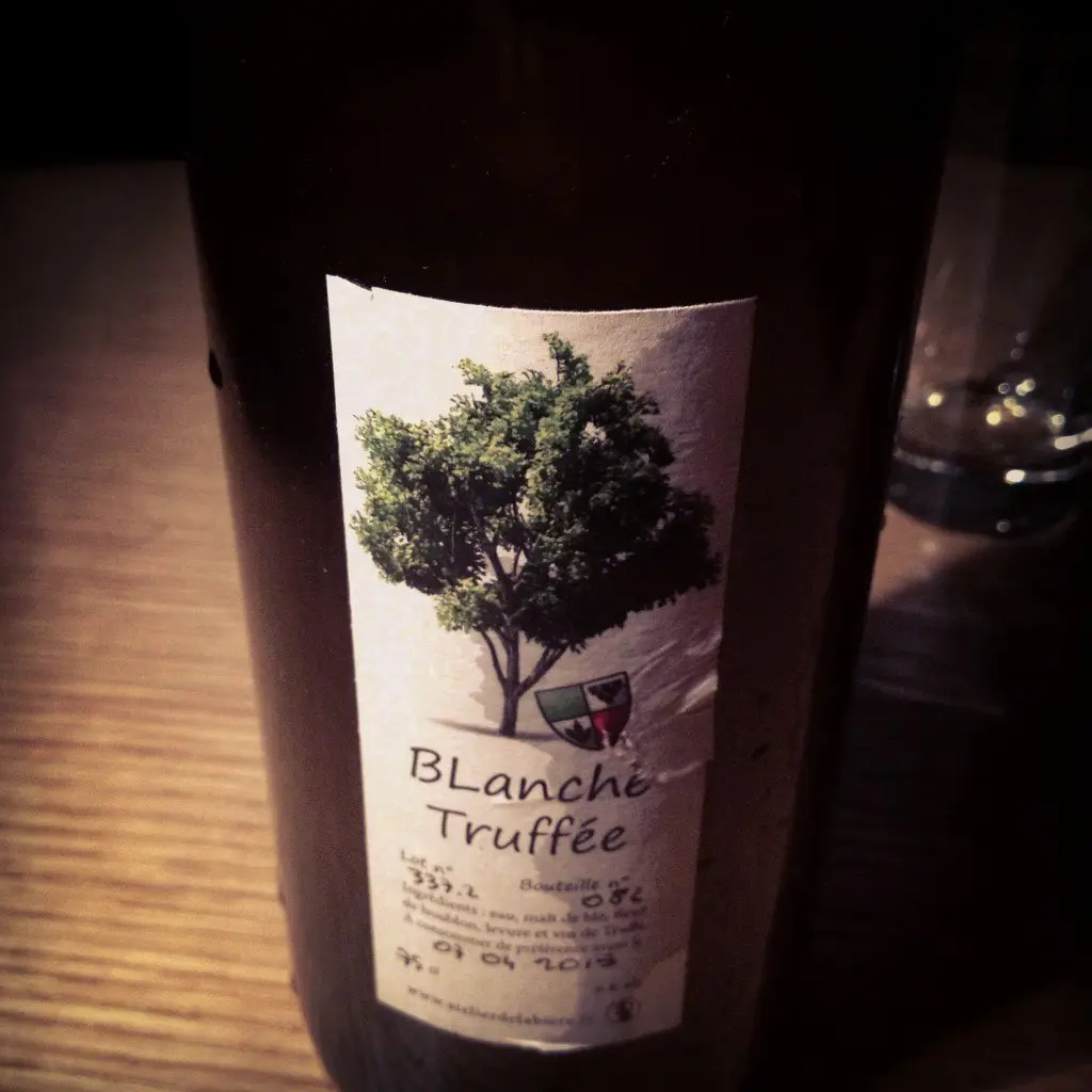 Biere blanche truffée