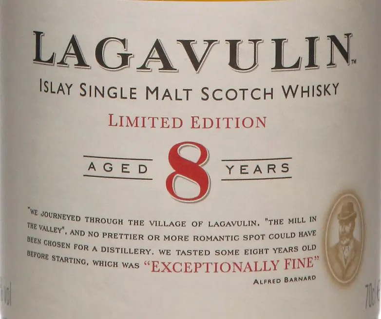 Lagavulin 8 ans - Etiquette