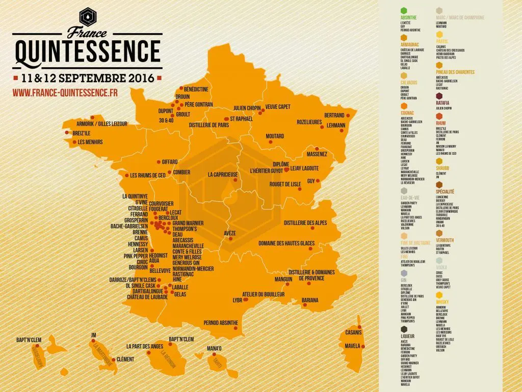 carte de france spiritueux