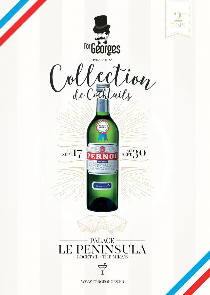 Collection de cocktail ForGeorges Peninsula Paris