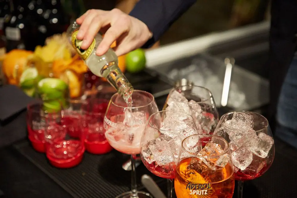 Campari tonic en préparation