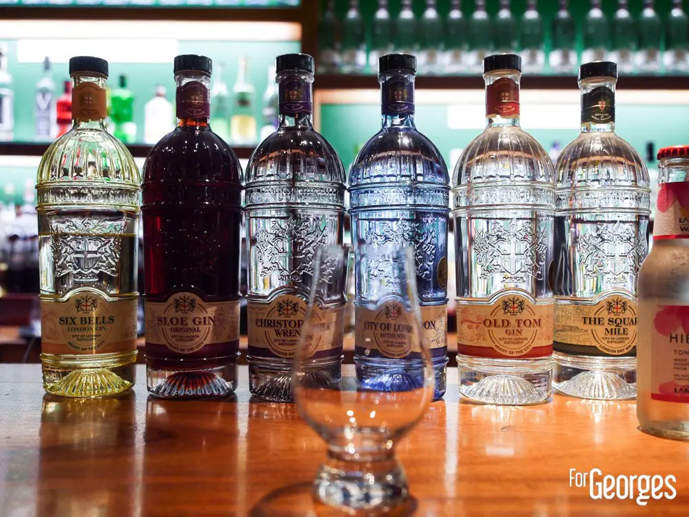 Collection gin city of London distillery
