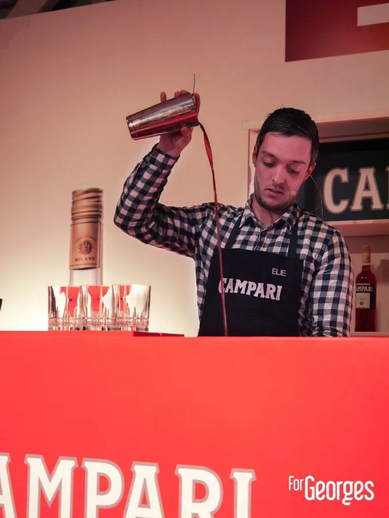 Campari Bartender Competition Elie Favreau, du bar Domaine de Rabat (Talence) avec sa création « De Cognac à Milan »