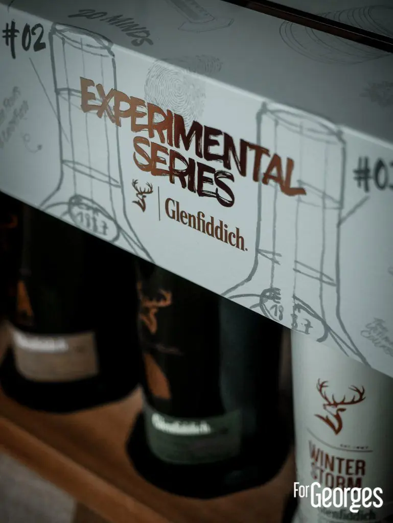 Coffret Experimental Series Glenfiddich vu de haut