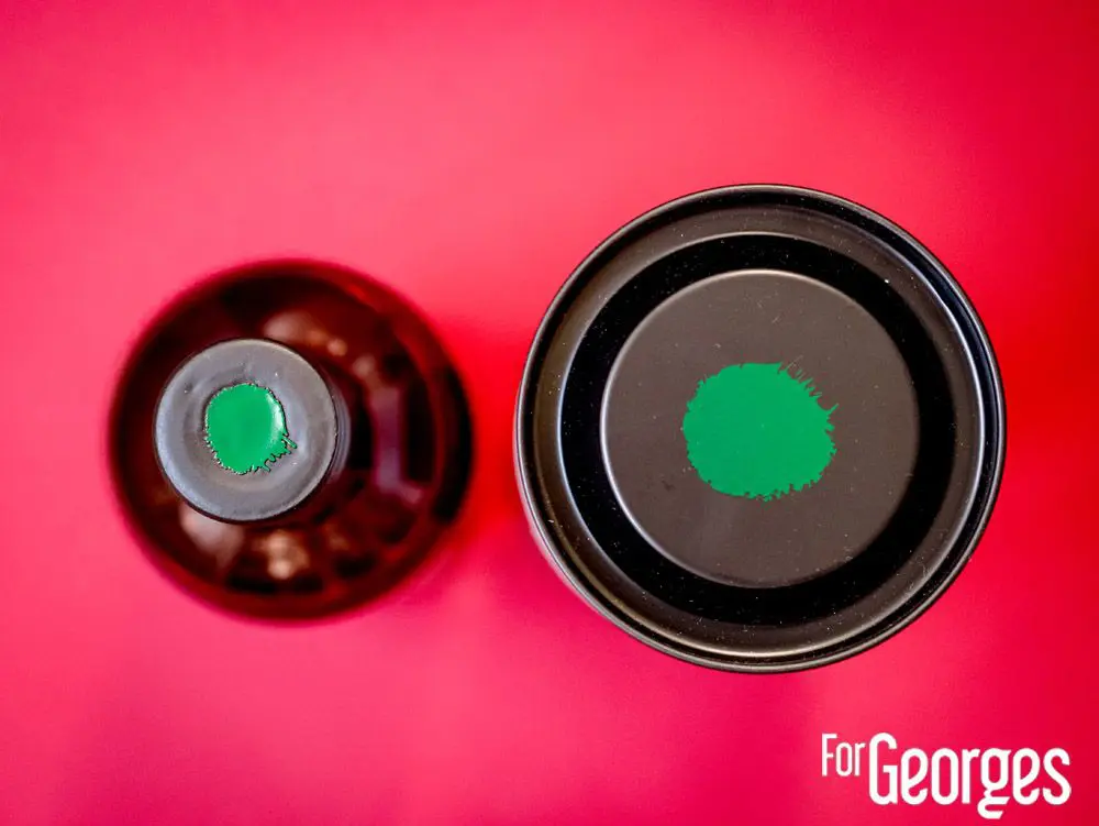 Green Spot Leoville Barton bouteille et boite vue de haut