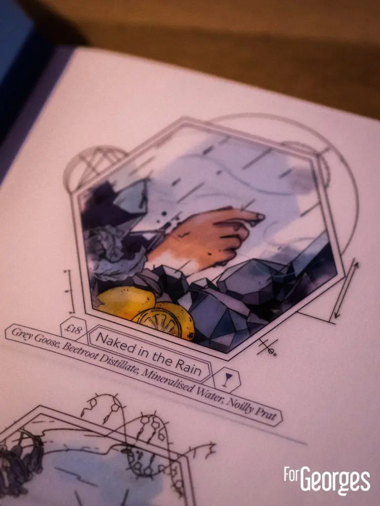 Carte cocktail originale au Blue Bar à Londres