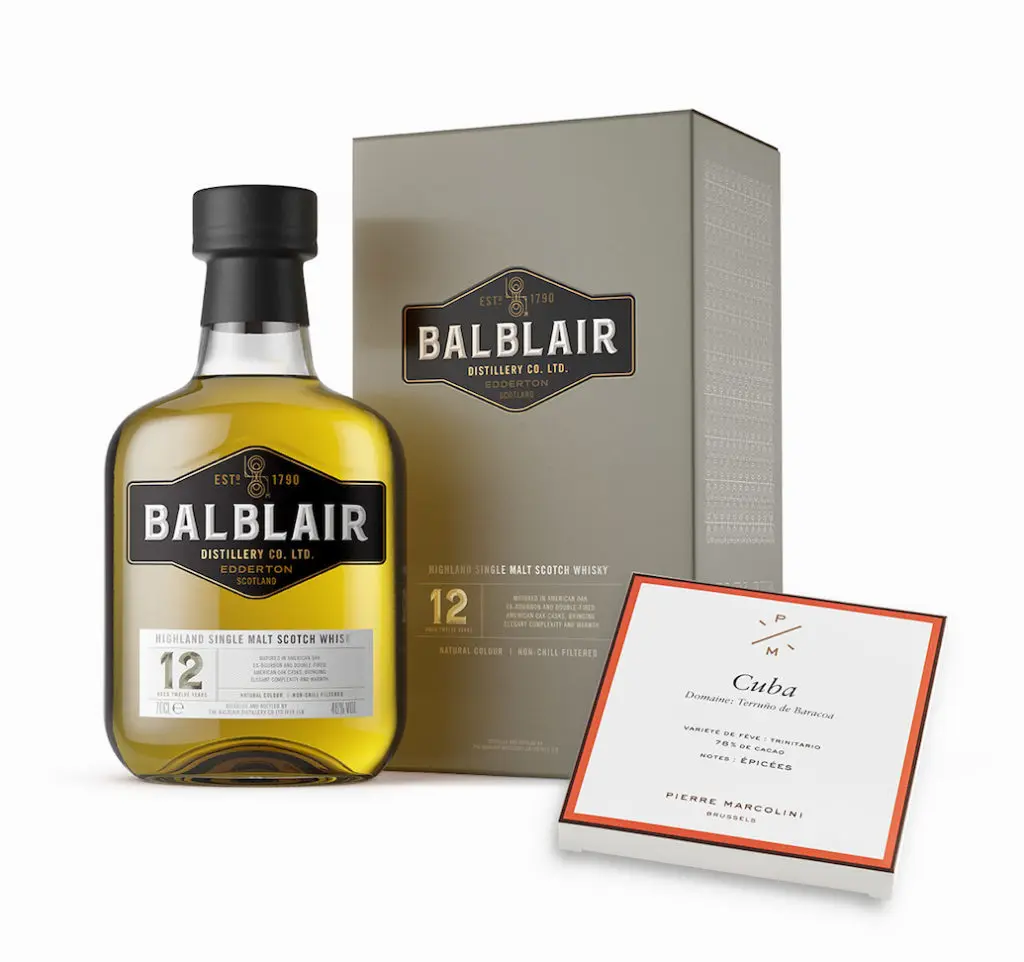 Balblair 12 ans avec accord chocolat Pierre Marcolini
